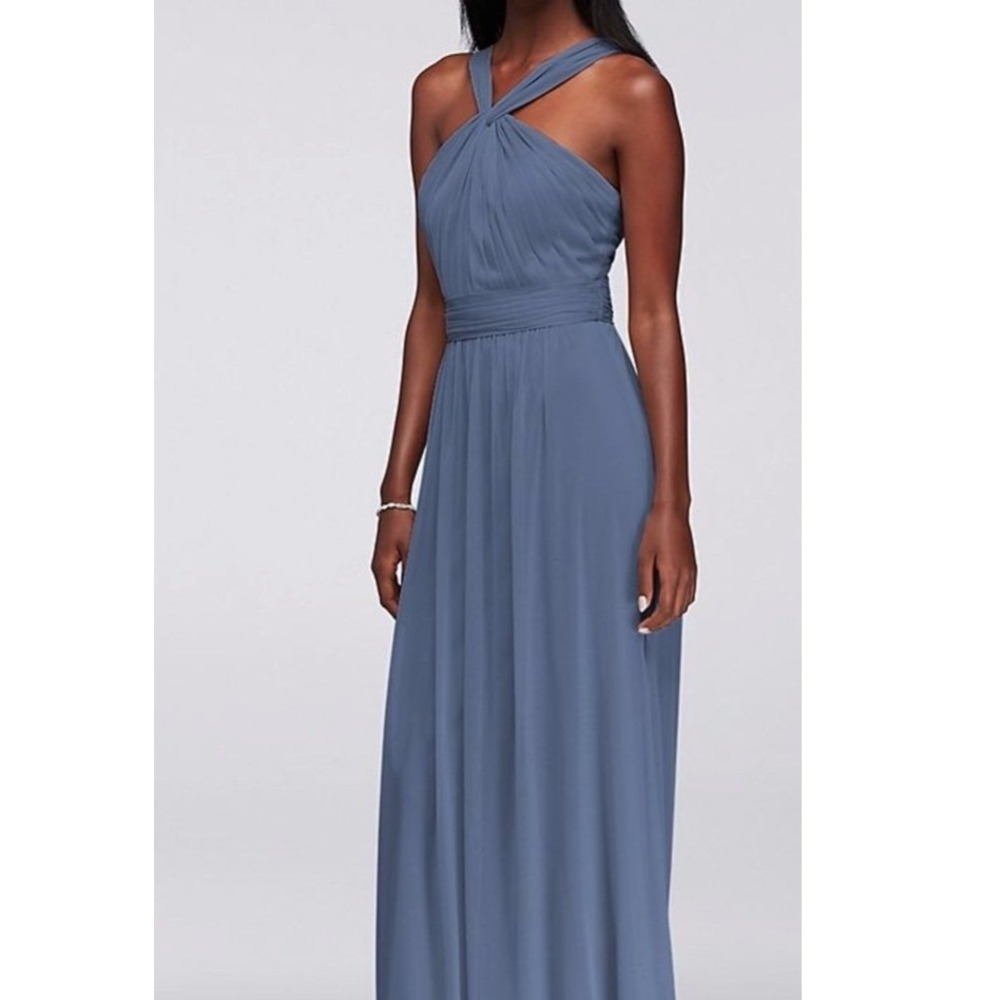 david's bridal steel blue bridesmaid dress | Dresses | Davids Bridal Long Mesh Yneck W1173 Size 12 Nwt Collection- Formal & Black Tie Buy Tommy Hilfiger Women Waist Size:42